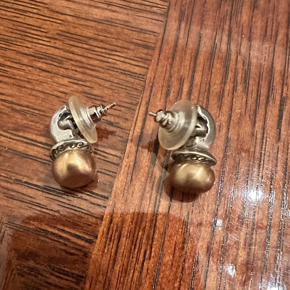 Brighton Two-Tone Post Earrings. - image 3